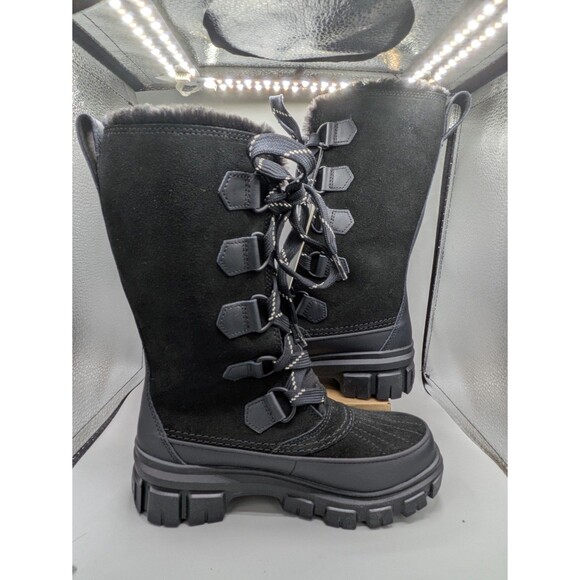 Sorel Women Tivoli V Tall Waterproof Velvet Black Neutral Winter Boots New SZ  6 - Picture 5 of 8